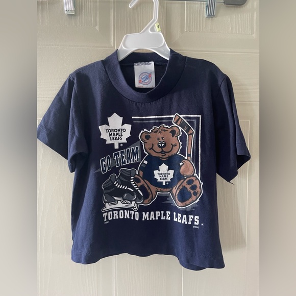 3/10$ Toronto maple leafs tshirt in blue Authentic sportswear size 4 - Picture 1 of 4